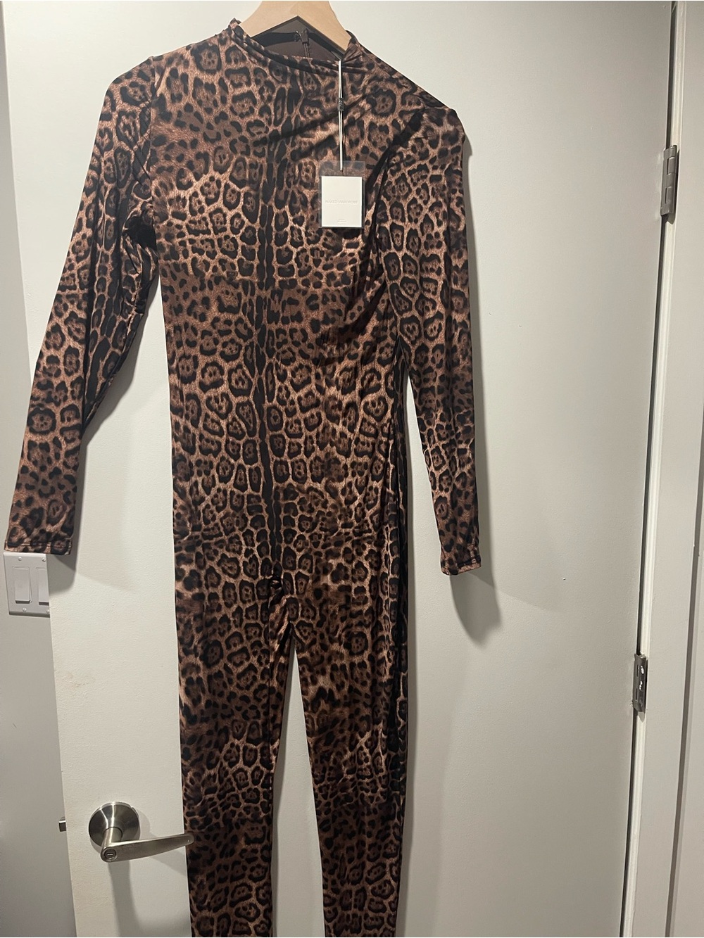 Naked wardrobe Leopard Print One-Piece Bodysuit - Brown
